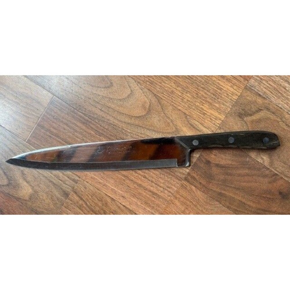 Kitchen Delite Stainless Slicing Chef Knife Full Tang Wood Handle Heavy Duty‎